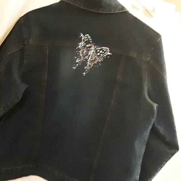 XL Teen or Adult S Arizona Jean Jacket with bling - Picture 4 of 6